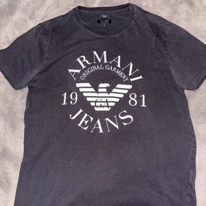 Armani Jeans Men's T-Shirt | Medium | Navy T-Shirt | Men's Shirts | Designer